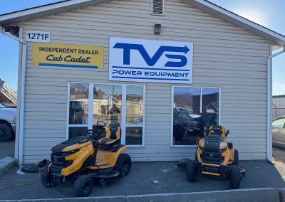 TVS Power exterior with Cub Cadet sign and products